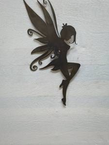 lot 55 image: Decorative Metal Fairy Wall Art Silhouette