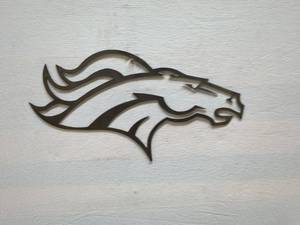 lot 58 image: Metal Wall Art - Denver Broncos Design
