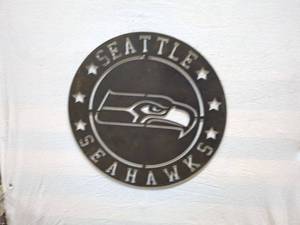 lot 75 image: Seattle Seahawks Metal Wall Art Sign