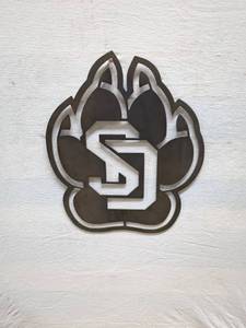 lot 83 image: Metal Wall Art with USD Coyotes Logo Design