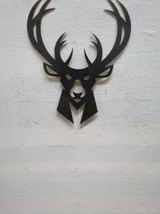 lot 97 image: Metal Wall Art Milwaukee Bucks
