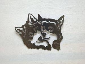lot 99 image: Decorative Metal Wolf Head Wall Art