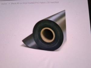 lot 112 image: Impact 16 Coated Vinyl 75 Roll in Black- Antimicrobial and UV Treated