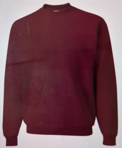 lot 143 image: 2 Clique Adult 2XL Fleece Sweatshirt in Burgundy