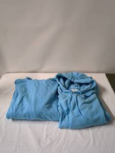 lot 150 image: 2 Clique Brand Light Blue Hooded Sweatshirt - Size 6XL