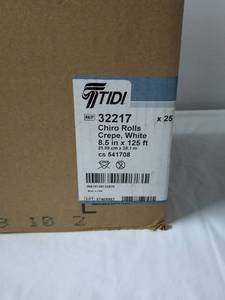 lot 166 image: TIDI 32217 Chiropractic Rolls, Crepe, White, 8.5 cm x 125 ft (Pack of 25)