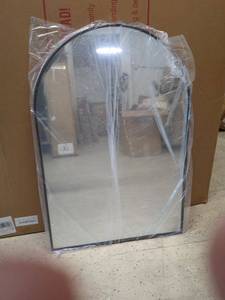 lot 197 image: Wall-Mounted Mirror - Black Trim