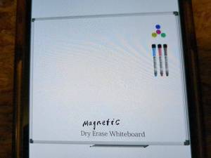 lot 199 image: Xboard Magnetic Dry Erase Whiteboard Model MBGDE4836W