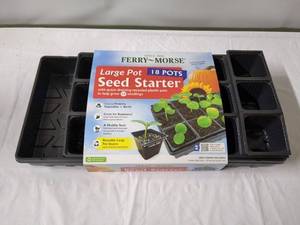 lot 217 image: Ferry-Morse Large Pot Seed Starter with 18 Recycled Plastic Pots