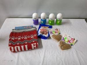 lot 248 image: Pet Sweater Size L, Assorted Pet Treats and Grooming Products