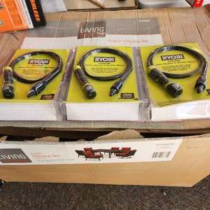 lot 34 image: Lot Of Three Ryobi EZClean Power Cleaner 6 Flexible Wand RY3112FW Open Package Excellent Condition