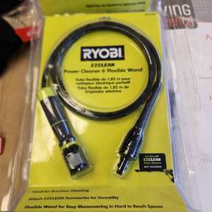 lot 38 image: Lot Of Two Ryobi EZClean Power Cleaner 6 Flexible Wand RY3112FW