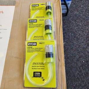 lot 45 image: Lot Of Three Ryobi EZClean Power Cleaner Bottle Adaptors RY3112BA