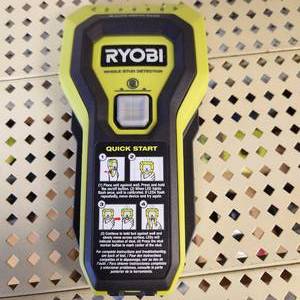 lot 46 image: Ryobi Auto Depth Scan Whole Stud Detector ESF5002 Open Box Great Condition