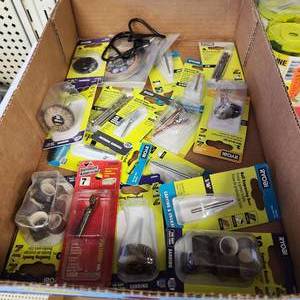 lot 50 image: Large Lot Of Items Many Dremel Attachments Vacuum Attachments And More