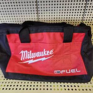 lot 60 image: Milwaukee M12 Fuel Canvas Bag Red Great Condition