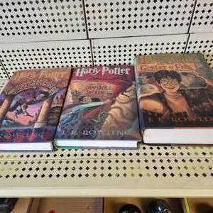 lot 81 image: Lot Of Three Harry Potter Books The Sorcerers Stone Chamber Of Secrets And  Goblet Of Fire
