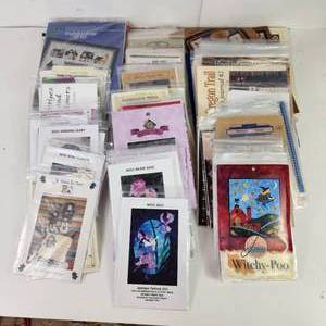 lot 95 image: Large Lot Of Craft Quilt Patterns Great Condition