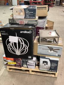 lot 19 image: HUGE LOT of Lighting, Ceiling Fans, Recessed Lights Misc Hampton Bay, Hunter, Progress Lighting - For Parts - Sells GREAT on eBay