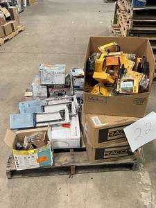 lot 22 image: HUGE LOT of Lighting, Towel Bars, Dewalt Phone Holders, Iphone Cords, Headphones, Recessed Lights Misc Hampton Bay, Hunter, Progress Lighting - For Parts - Sells GREAT on eBay