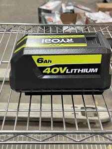 lot 30 image: RYOBI 40V Lithium-Ion 6.0 Ah High Capacity Battery ($200 Retail) SKU OP4060A1
