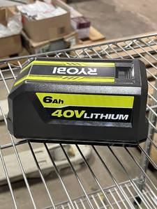 lot 31 image: RYOBI 40V Lithium-Ion 6.0 Ah High Capacity Battery ($200 Retail) SKU OP4060A1