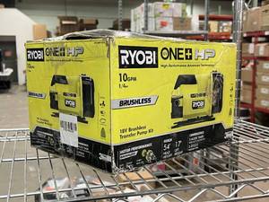 lot 33 image: Ryobi 18V Brushless Transfer Pump