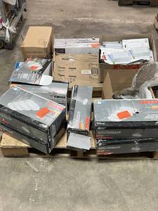 lot 34 image: HUGE LOT of Lighting, Ceiling Fans, Recessed Lights Misc Hampton Bay, Hunter, Progress Lighting - For Parts - Sells GREAT on eBay
