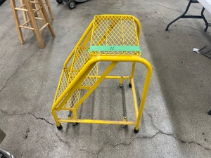 lot 11 image: 30 ULINE STEP STOOL ON CASTORS