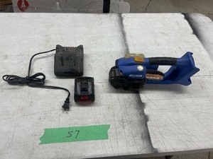 lot 57 image: Orgapack OR-T250 Strapping Tool with Bosch 14.4V Battery & CHARGER RETAILS FOR $1995.00