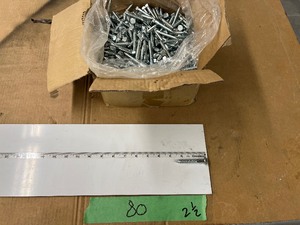 lot 80 image: 30LBS 2-12 HEX HEAD LAG SCREWS ZINC