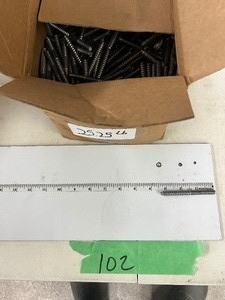 lot 102 image: 25LBS 3-12 HANGER BOLTS