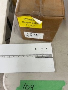 lot 104 image: 25LBS 3-12 HANGER BOLTS