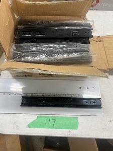 lot 117 image: 12 SETS OF 14 DRAWER SLIDES