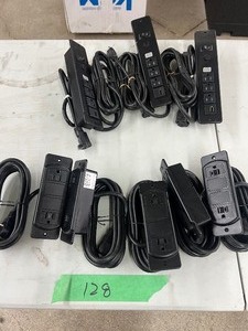 lot 128 image: 8 ELECTRICAL OUTLETS FOR CABINETS 3) 3 PLUGIN, 1 USB  5) 2 PLUGIN