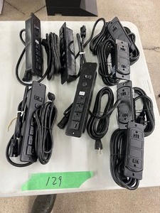 lot 129 image: 8 ELECTRICAL OUTLETS FOR CABINETS 4) 3 PLUGIN, 1 USB  4) 2 PLUGIN