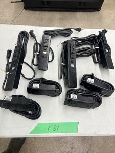lot 131 image: 8 ELECTRICAL OUTLETS FOR CABINETS 3) 3 PLUGIN 5) 2 PLUGIN