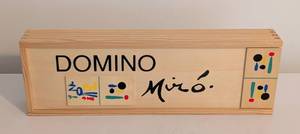 lot 21 image: Joan Miro Wood Domino Set
