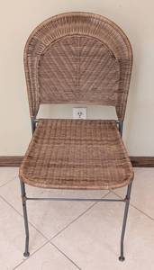 lot 42 image: Woven Wicker Side Chair