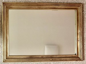lot 149 image: Vintage Large Mirror with Brass  Gold Colored Frame