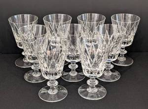 lot 69 image: Val St Lambert Crystal Water Goblet Set