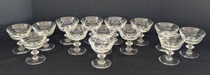 lot 70 image: Val St Lambert Crystal Champagne Glasses