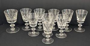 lot 71 image: Val St Lambert Crystal Claret Glasses