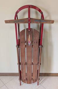 lot 112 image: Vintage Wood Sled