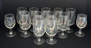 lot 74A image: Etched Glassware Set