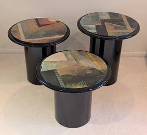 lot 9 image: James Turco Round Nesting Table Set