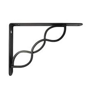 lot 15 image: StyleWell 9 in. L Black Wood Fixed Mount Shelving Decorative Bracket   Customer Returns See Pictures