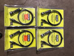 lot 13 image: Lot of RYOBI EZClean Power Cleaner 6 ft. Flexible Wand  Customer Returns See Pictures