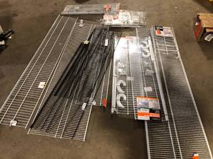lot 28 image: Lot of Assorted Metal Shelving Racks Various Models and Conditions   Customer Returns See Pictures