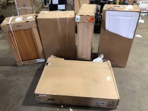 lot 38 image: Lot of assorted Kitchen Cabinets Various Sizes and Conditions  Customer Returns See Pictures